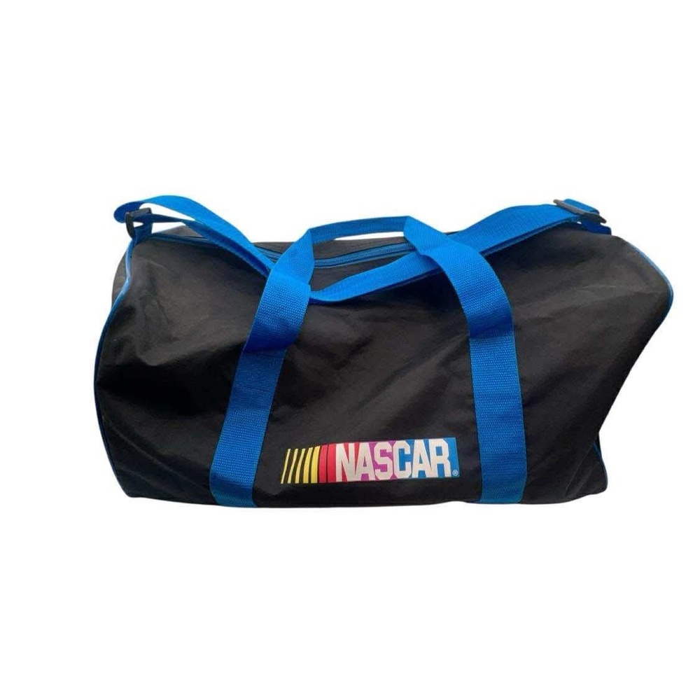 Vintage NASCAR‎ Duffle Bag Black MBNA Motorsports Travel Gym Bag Sport Racing